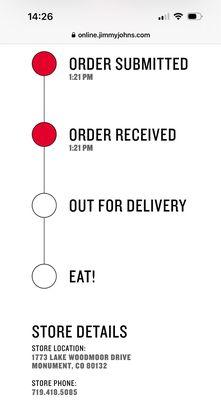 Please explain how my food gets delivered like this after an hour... how high are your employees?