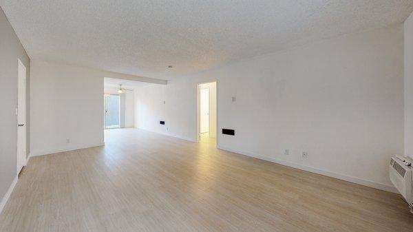 Newly Renovated Apartment with wood like plank flooring