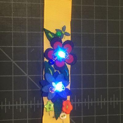 Learn how to make a simple circuit with conductive thread