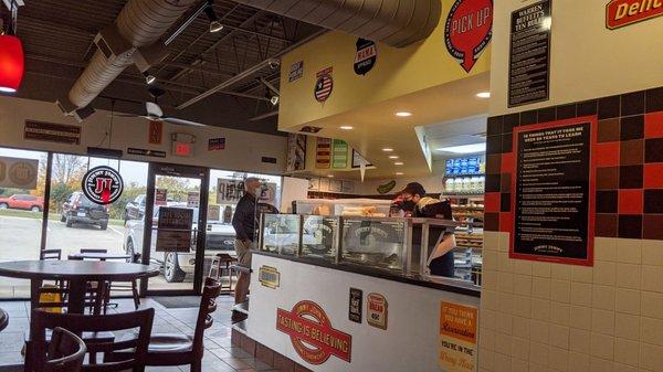 Sandwich counter and dining area