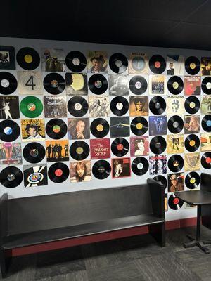 tons of records as decor