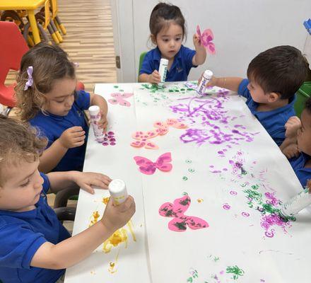 Toddlers creating their own Art!