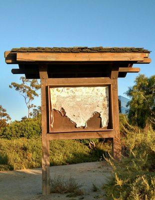 Kiosk at the top of Lopez Canyon