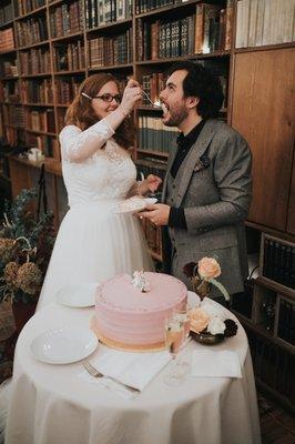 Frestedt & Chakour Rare Book Room Wedding 2019. Photos by Ryan Muir.