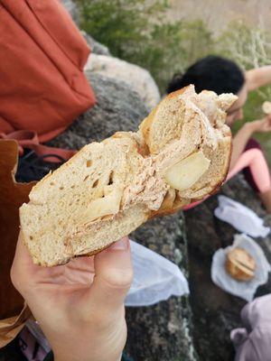 French toast bagel with apple cinnamon cream cheese