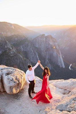 Sunset Engagement Session at Yosemite National Park, CA