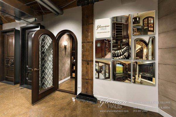 Glenview Haus Showroom – Custom Doors, Wine Cellars & Cabinets http://www.glenviewhaus.com/