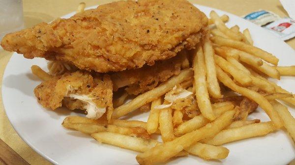 Chicken strips and fries