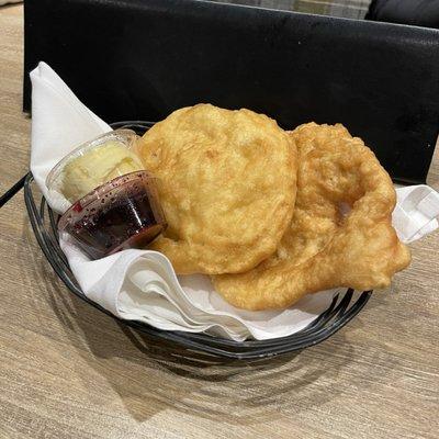 Fry Bread w Huckleberry Jam & Butter