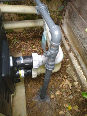 This was the completed repair, done at my expense, no help from Fressica, the company contracted by the gas service company.