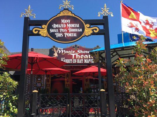 Entrance to the Rabbit-in-Hat Magic Shop Courtyard