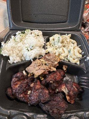 Mochiko Chicken and a piece from the Meat Jun