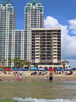 Condos right on the beach.