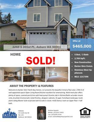 Congrats to my buyers in Auburn!