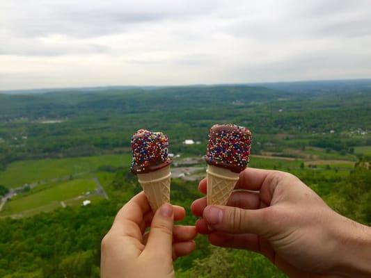 Chocolate marshmallow candies we bought from the Apple Valley Inn candy shop and took with us on our hike on the Appalachian trail!