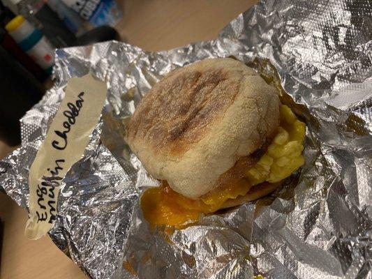 English Muffin breakfast sandwich!!