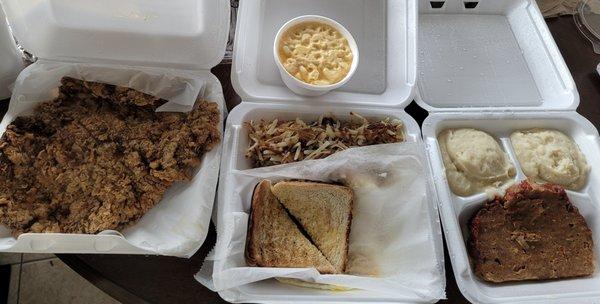 Grand Slam Breakfast, Mama's Meatloaf and sides