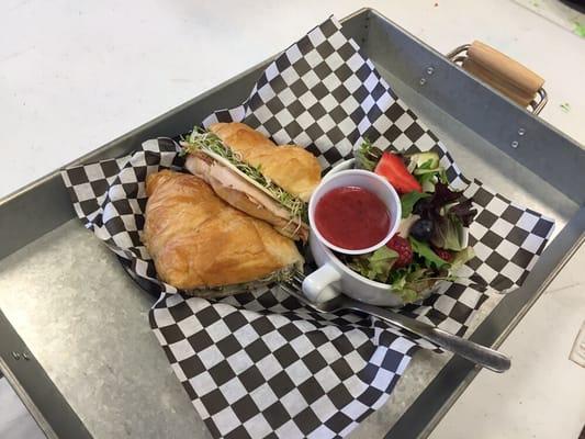 Our Turkey Croissant Specialty with the Berry Salad!