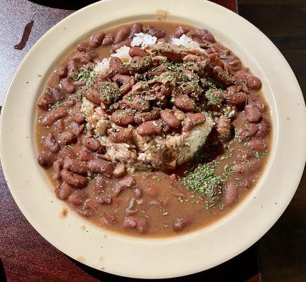 Red Beans and Rice with Smoked Turkey Wing