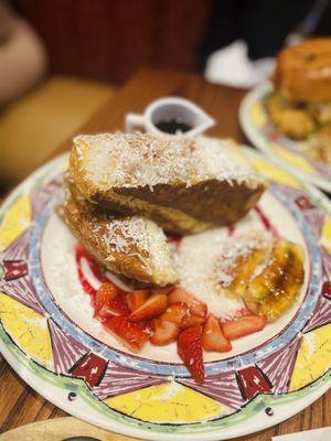 Coconut Cream Stuffed French Toast