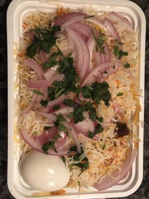 Lamb biryani "to go".