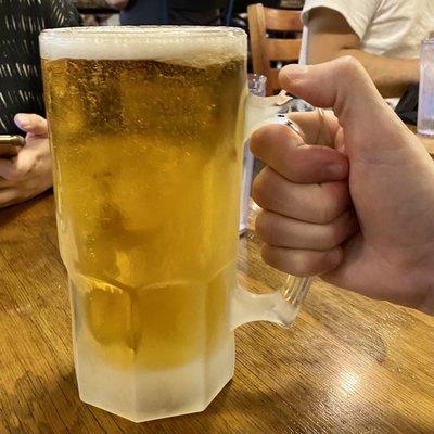 Mega-size Sapporo Draft Beer ($10) - Ramen Ryoma