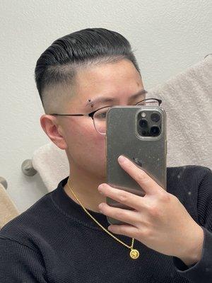 Mid skin fade