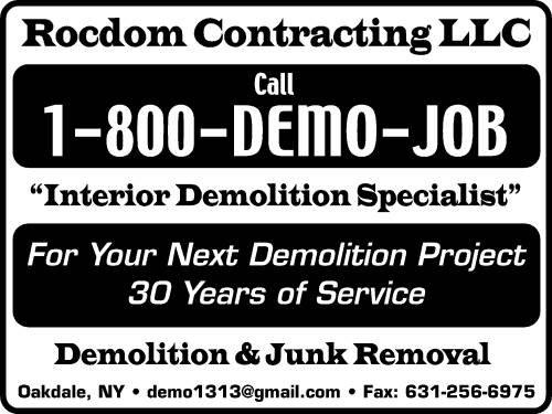 "INTERIOR DEMOLITION SPECIALIST"