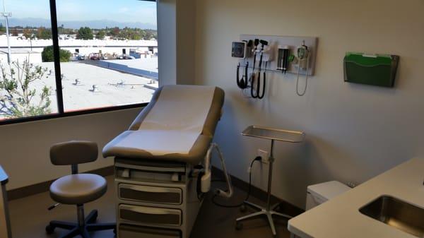 One of the patient rooms