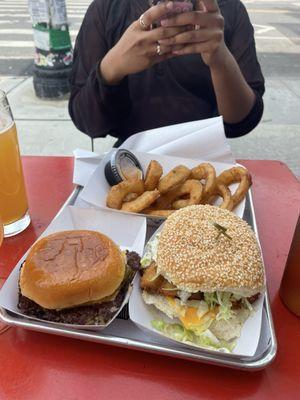 Gotham Burger / Fish Fillet / Onion Rings