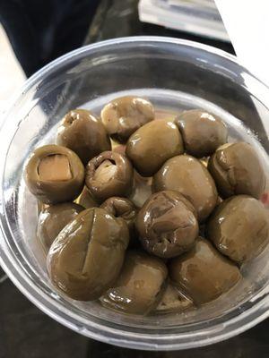 Provolone stuffed olives