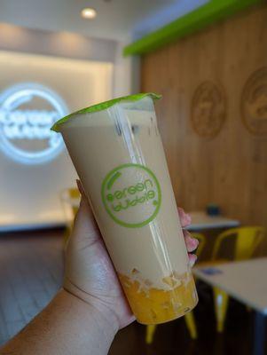 Mango milk tea