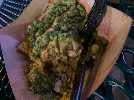 Chicken pesto crepe