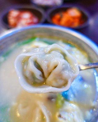 Dumpling soup- light broth & plump dumplings ~ @seattle.food.diva