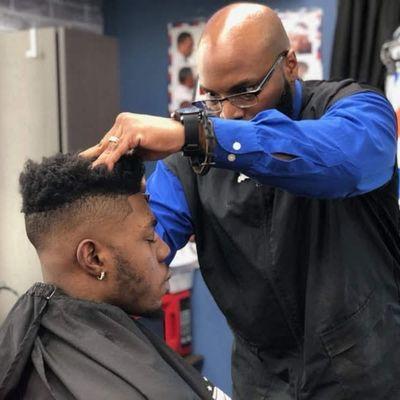 Style Haircut with Bald Fade