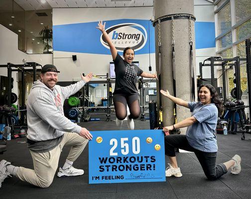 250 bStrong workouts!