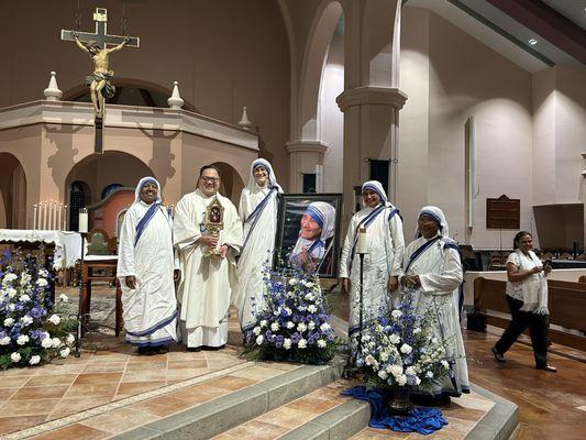 The feast day of St. Mother Teresa! Sisters from her order came to visit for the special mass today 9.5.24