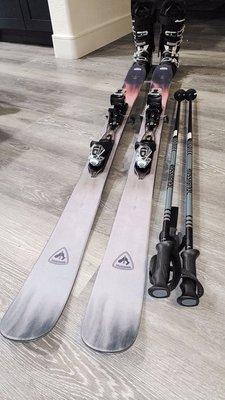 Skis, poles, and boots!