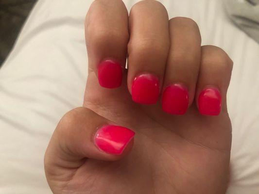 Manicure with extensions with dip powder