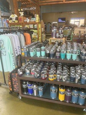 Large selection of Yeti gear