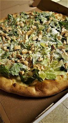 Chicken Caesar Salad Pizza! It's healthy!....Right?