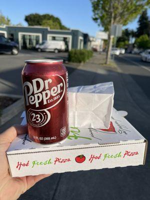 Slice and soda combo! And of course you can't come here without that brownie