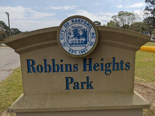 Robbins Heights Park, Raeford