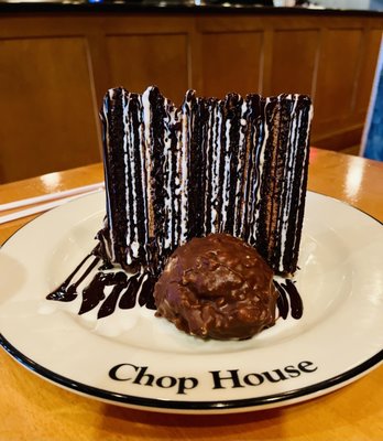 Mile High Chocolate Cake with Cappuccino Ice cream