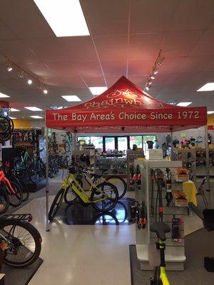 We've got a great selection of bikes, ebikes, kids bikes, apparel, gear, all backed up by our excellent service.