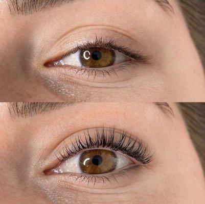 Lash lift & tint lasts up to 6-8weeks