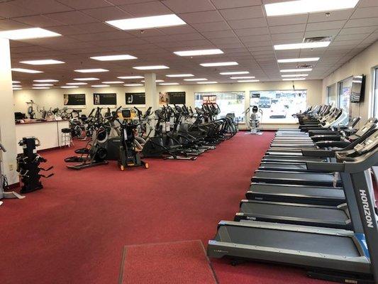 Full selection of fitness equipment for home including treadmills, ellipticals, bikes and more.