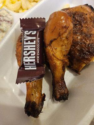 This drumstick is the size of a fun sized candy bar.