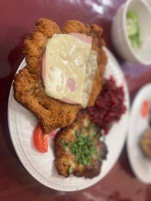 Schnitzel w ham/cheese