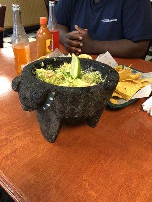 Yummy food!!! I apologize for digging into my food before taking the picture. Fresh Guacamole!!!